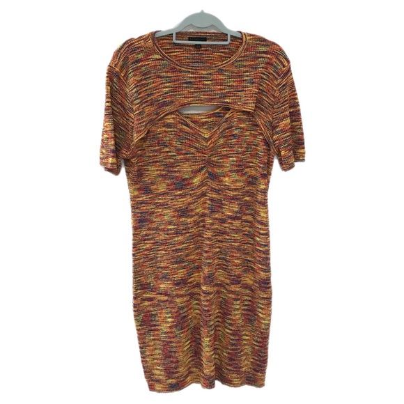 Anthropologie Dresses & Skirts - Anthropologie Current Air Orange/Multi  Cutout Mini Dress